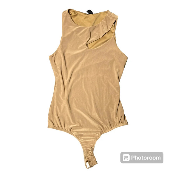 Windsor Tan Cutout Bodysuit - Picture 1 of 6